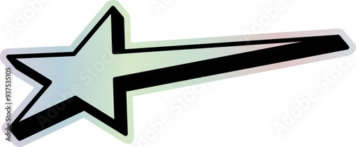 Obraz na płótnie Y2K Holographic Sticker w salonie