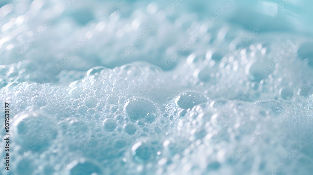 Focusing on the bubbles of a foamy spa bath AI generated illustration