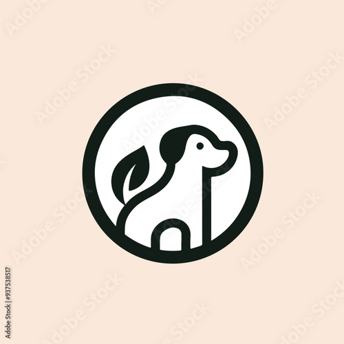 Sleek Minimalist Dog Logo for Professional Pet Services