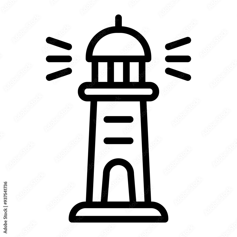 Lighthouse Vector Icon Design
