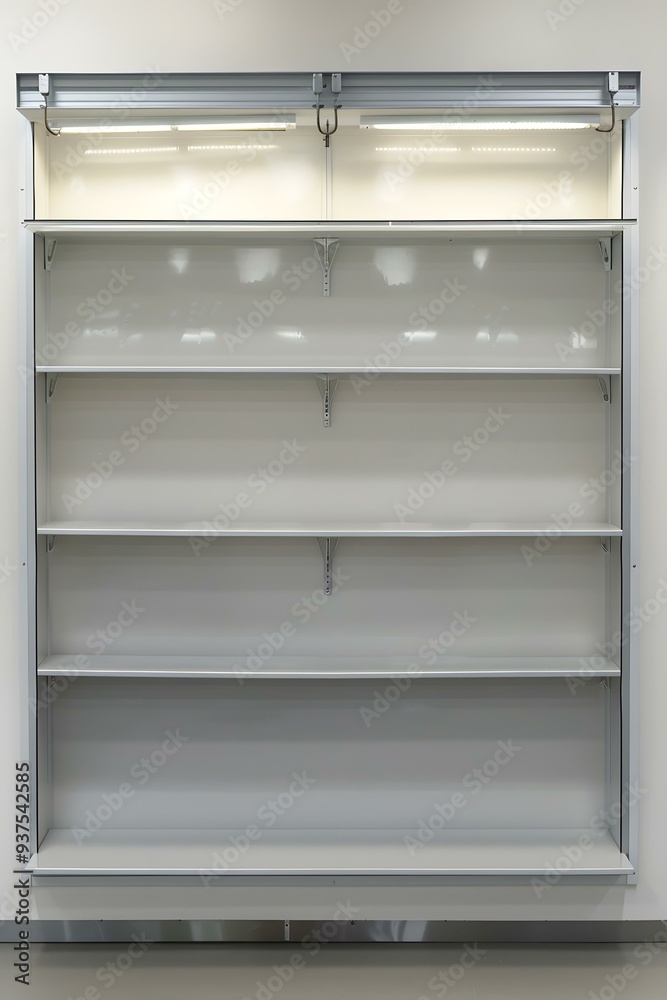 Empty Shelf Unit With Led Lights Empty Shelf Unit With Led Lights