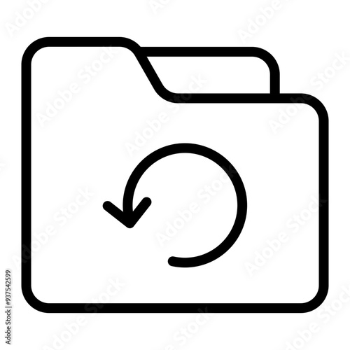 Folder Backup Vector Icon Design