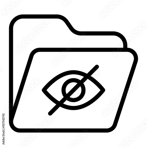 Hidden Folder Vector Icon Design