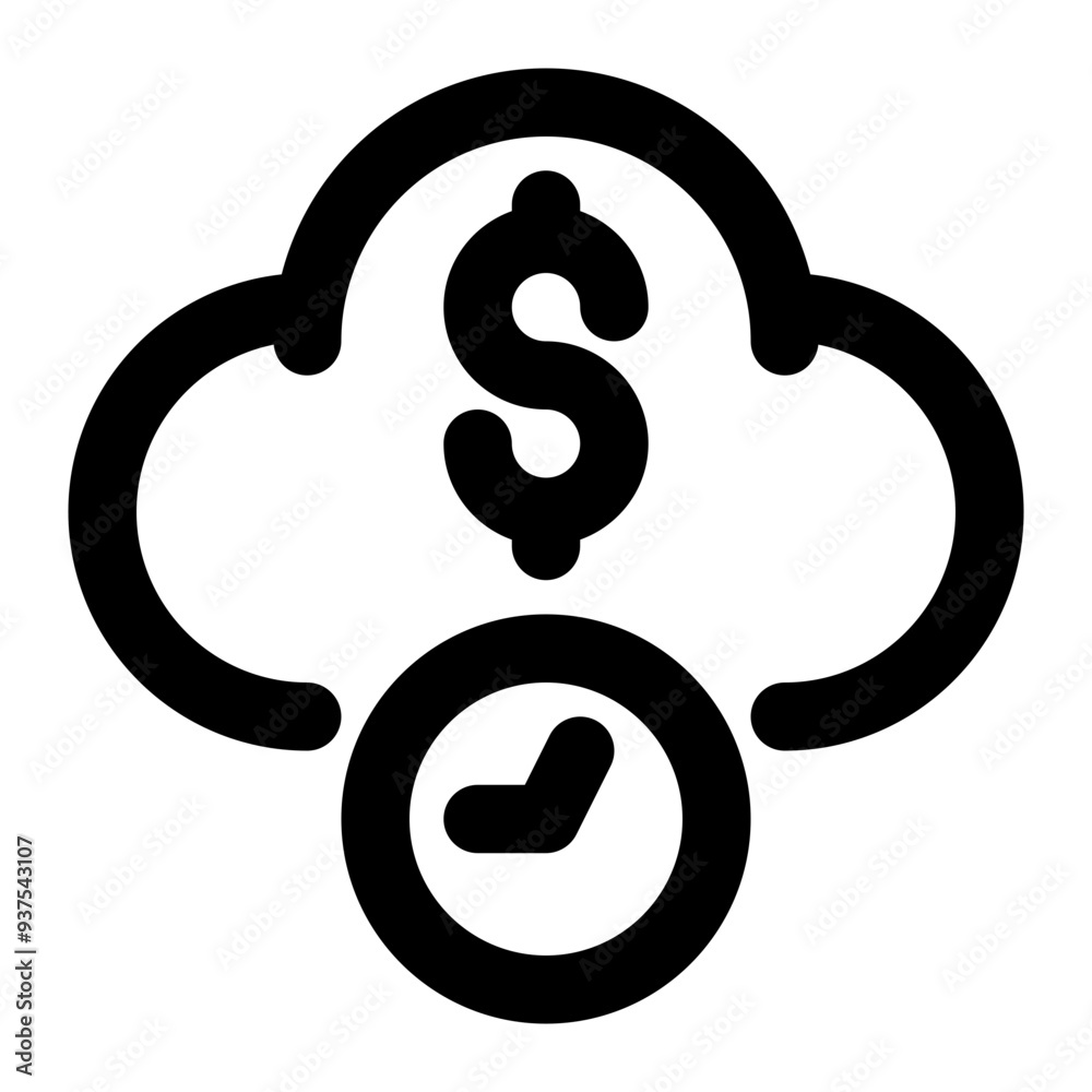 cloud billing, cloud cost, cloud computing, cost, cloud service, budget, business, finance outline icon cloud billing, cloud cost, cloud computing, cost, cloud service, budget, business, finance outline icon