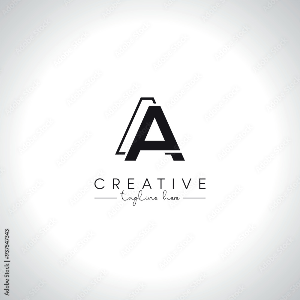 Alphabet Letter AA Modern Artistic Line Logo Design. Initial Vector Template. Alphabet Letter AA Modern Artistic Line Logo Design. Initial Vector Template.