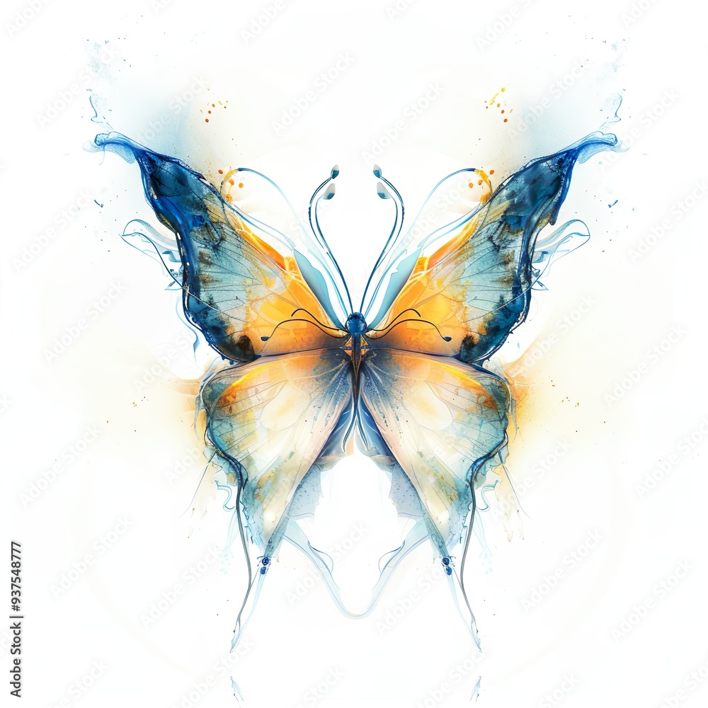 Abstract Watercolor Butterfly