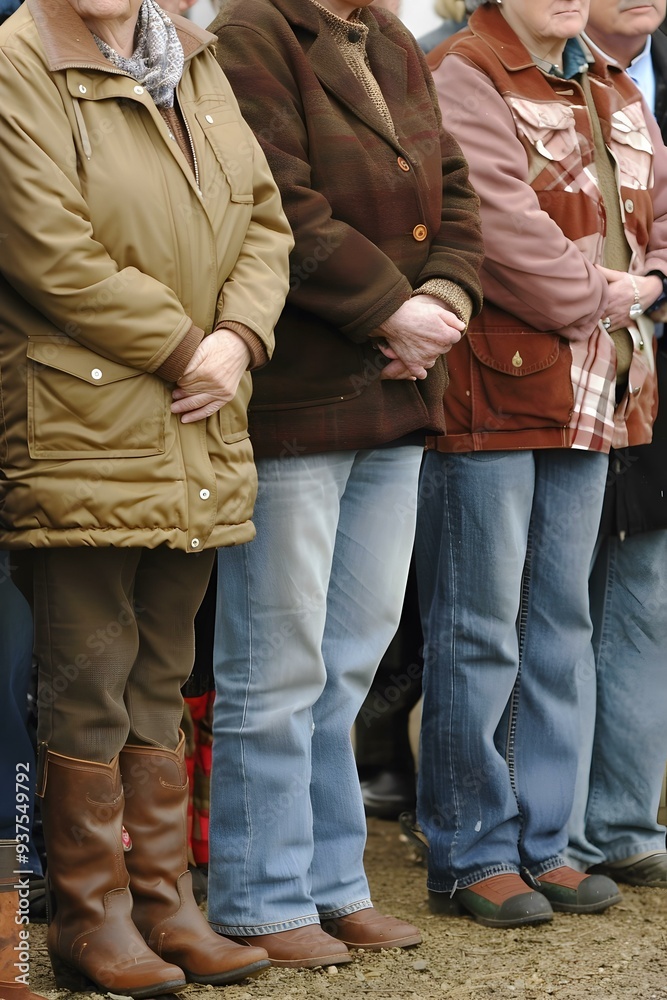 Group of People Standing Together, Casual Wear