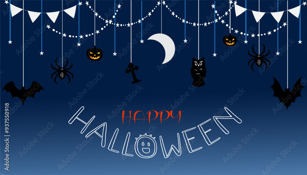 custom made wallpaper toronto digitalhappy Halloween. Halloween Sale banner. Halloween sale background with pumpkins, Monsters, and bats. Invitation flyer or template for a Halloween party. Price on 50% off. Vector Illustration