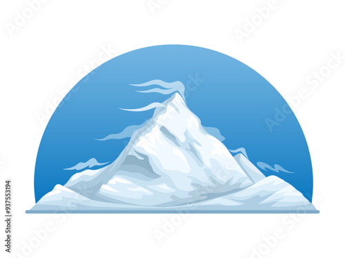 Mount Everest Mascot Illustration Vector