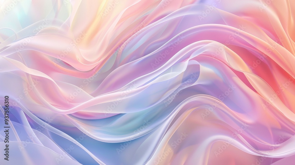Abstract Pastel Fabric Waves Background Abstract Pastel Fabric Waves Background