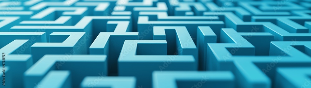 A close-up view of a complex blue maze design, evoking feelings of challenge and exploration in a modern digital setting. A close-up view of a complex blue maze design, evoking feelings of challenge and exploration in a modern digital setting.