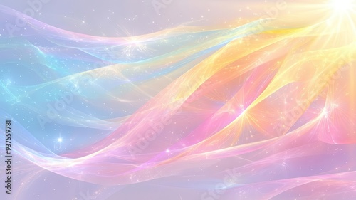 A vibrant swirl of soft pastel colors creating a dreamy and ethereal background, perfect for artistic and creative projects.