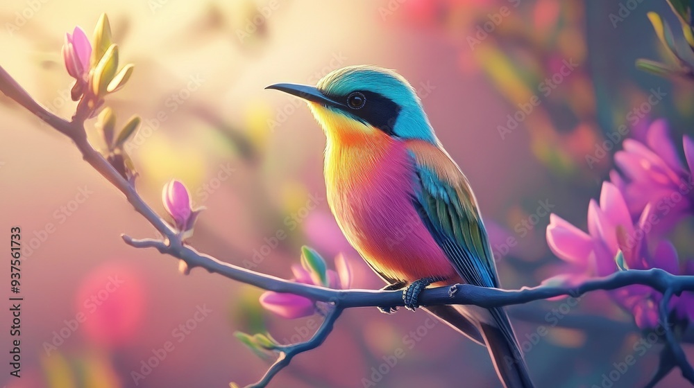 3D wallpaper design for beautiful bird , ai 3D wallpaper design for beautiful bird , ai