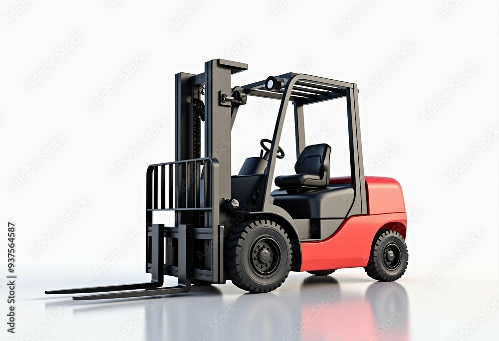 forklift truck, isolated white background, glossy ground
forklift truck, isolated white background, glossy ground