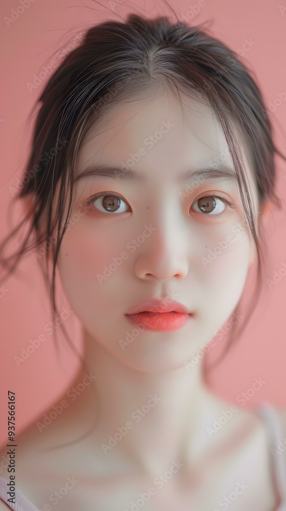 Portrait of a Young Asian Woman with Brown Eyes Portrait of a Young Asian Woman with Brown Eyes
