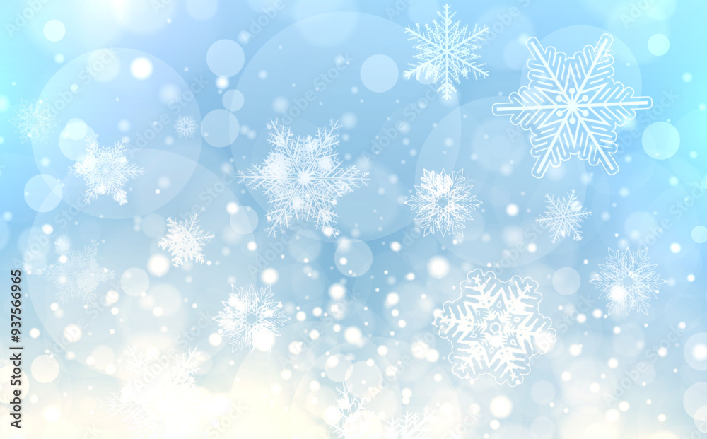 Christmas background with snowflakes, winter blurry magical background. Christmas background with snowflakes, winter blurry magical background.