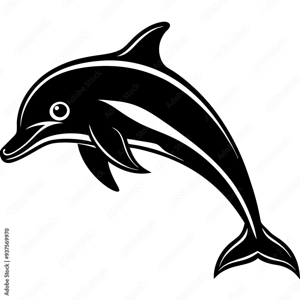 Dolphin silhouette Vector SVG Dolphin silhouette Vector SVG