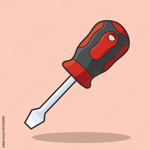 Tools Screwdriver Vector Illustration Cartoon