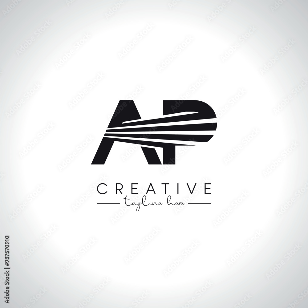 Alphabet Letter AP PA Modern Artistic Zebra Lines Logo Design. Initial Vector Template. Alphabet Letter AP PA Modern Artistic Zebra Lines Logo Design. Initial Vector Template.