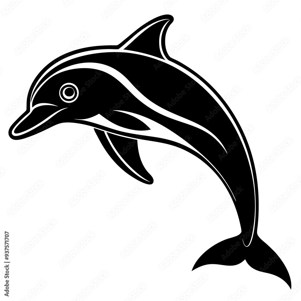 Obraz premium Dolphin silhouette Vector