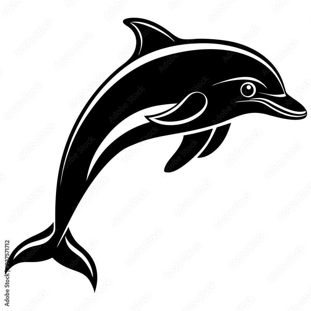 Obraz premium Dolphin silhouette Vector