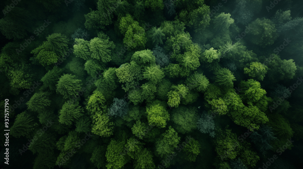 Top view of the green forest in the mountains, Green natural, world environmental day Top view of the green forest in the mountains, Green natural, world environmental day