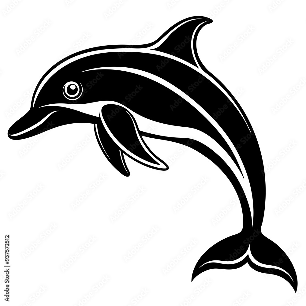 Obraz premium Dolphin silhouette Vector