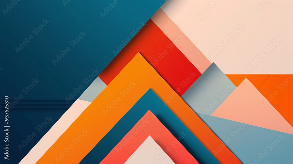 Fototapeta premium Abstract Geometric Background with Colorful Triangles