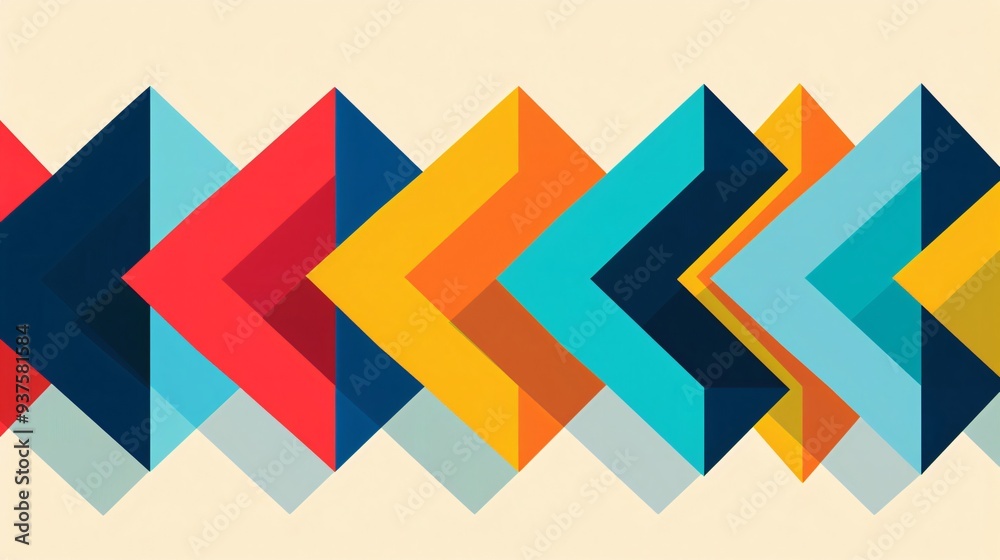 Abstract Geometric Background with Colorful Triangles Abstract Geometric Background with Colorful Triangles