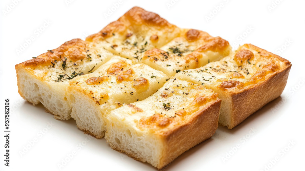 Korean cream cheese garlic bread, isolated with a clipping path on a white background, showcasing the bakery pastry without any shadow. Korean cream cheese garlic bread, isolated with a clipping path on a white background, showcasing the bakery pastry without any shadow.