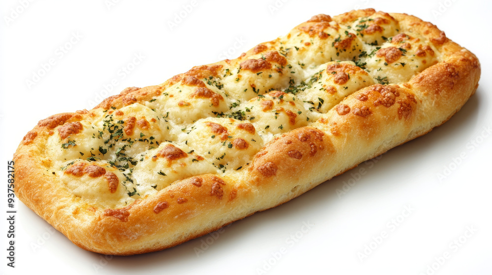 Korean cream cheese garlic bread, isolated with a clipping path on a white background, showcasing the bakery pastry without any shadow. Korean cream cheese garlic bread, isolated with a clipping path on a white background, showcasing the bakery pastry without any shadow.