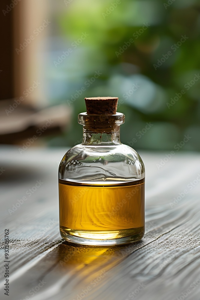 Isolated image focusing on a flask of scented oil used in spas AI generated illustration Isolated image focusing on a flask of scented oil used in spas AI generated illustration