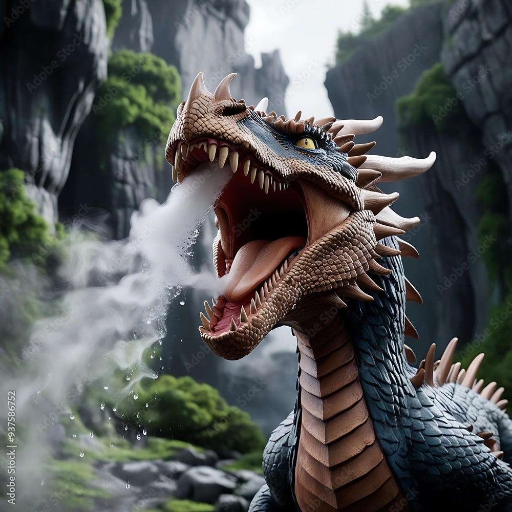 Fantasy dragon in anger Fantasy dragon in anger