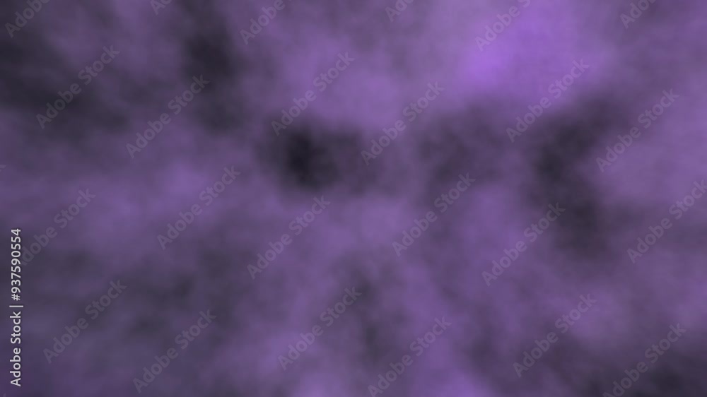 Drifting pale purple smoke on black background 4K. Pastel ultraviolet vapor texture 3D, poison mist flow vfx animation. Industrial fog spreads. Abstract chemical cloud for intro, presentation design
