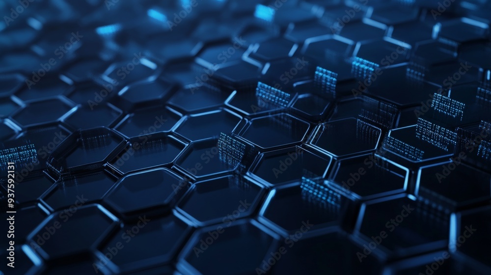 Abstract Blue Hexagon Pattern. Abstract Blue Hexagon Pattern.