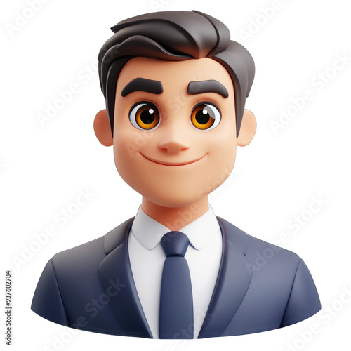 Businessman in a 3d cartoon.