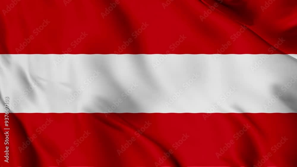 Austria flag seamless loop animation. 3d rendered animation Austria flag seamless loop animation. 3d rendered animation