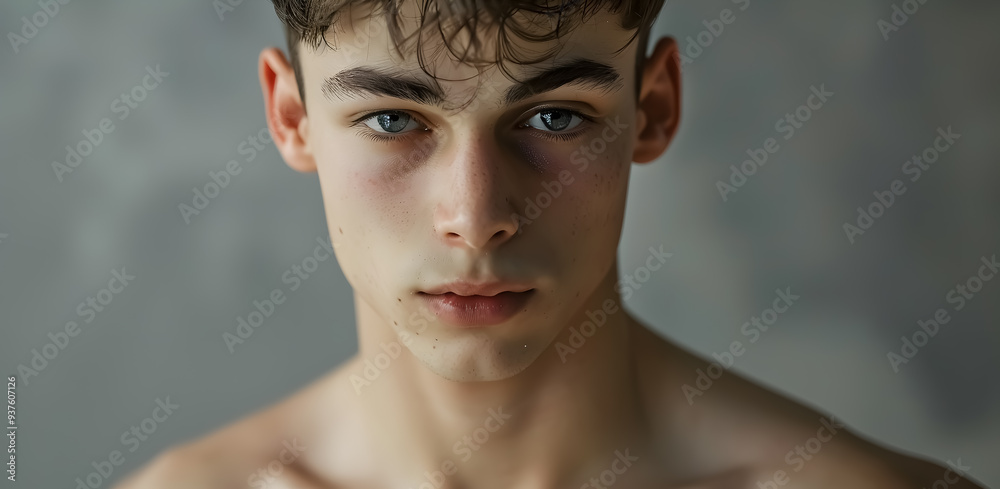 Young Male Gymnast: Portrait of a young male gymnast. Young Male Gymnast: Portrait of a young male gymnast.