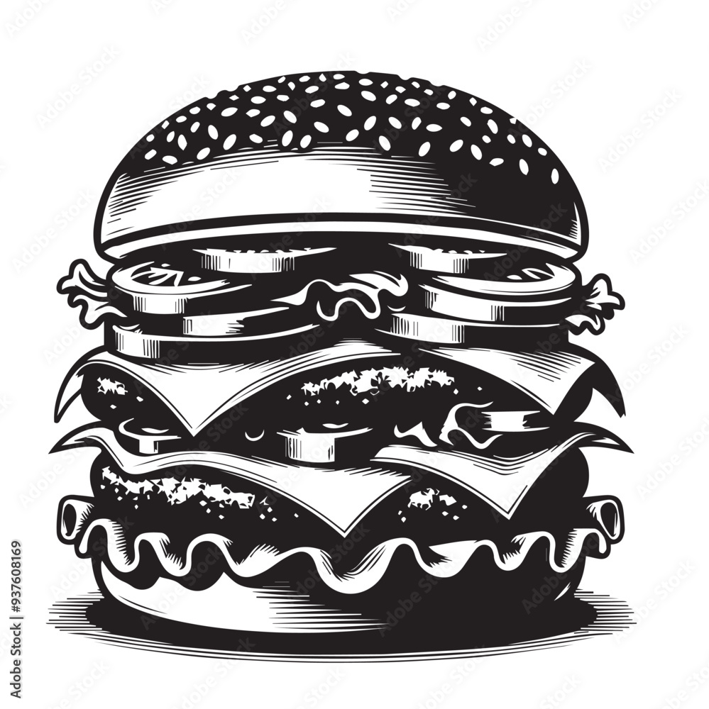 Fototapeta premium Burger Vector