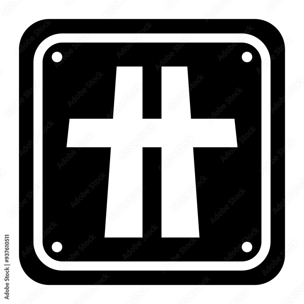 Fototapeta premium Highway icon in glyph style
