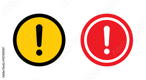 Circle warning sign icon. Danger, caution symbol