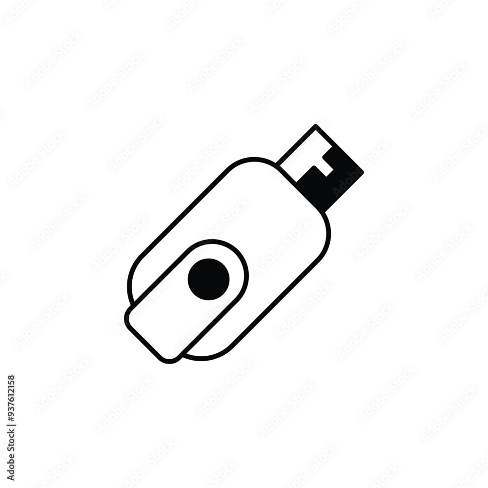 Usb icon design with white background stock illustration Usb icon design with white background stock illustration