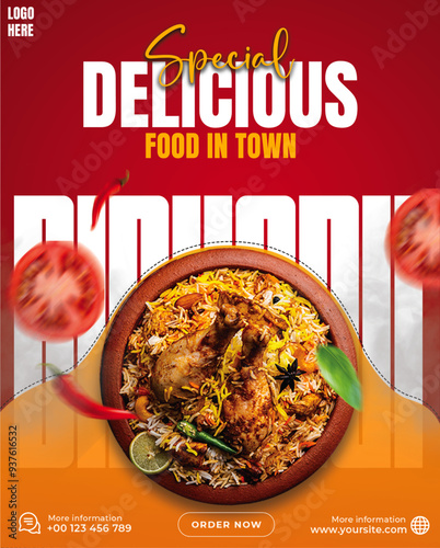 Biryani flyer poster
