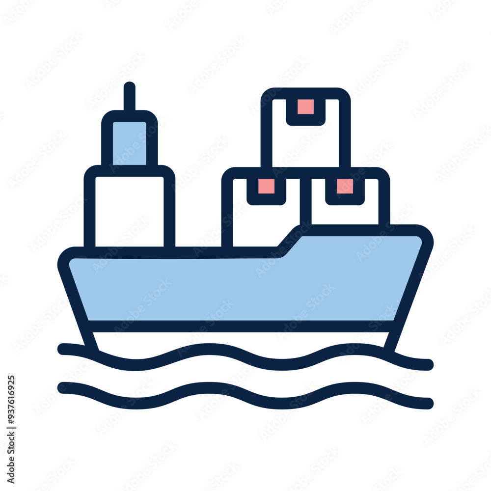 Cargo ship vector design, visually perfect icon of freight ship, maritime ship, Cargo ship vector design, visually perfect icon of freight ship, maritime ship,