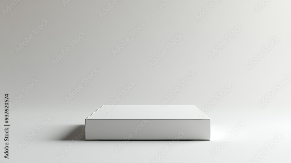 A white box sits on a white background A white box sits on a white background