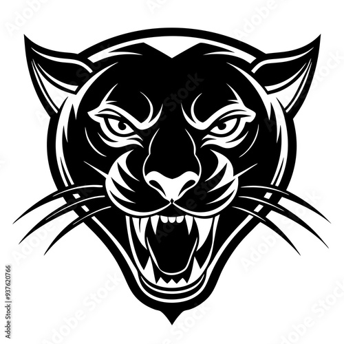 A modern, persuasive logo of a prowling panther for luxury products.