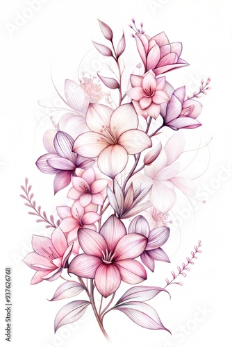 Elegant digital flower arrangement