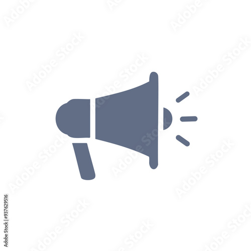 Loudspeaker announcement icon. Simple vector illustration of a loudspeaker with sound waves. Perfect for marketing, advertising, and communication concepts.