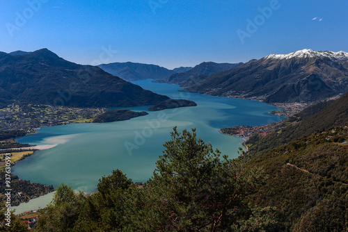 Como lake at morning, Italy landscape