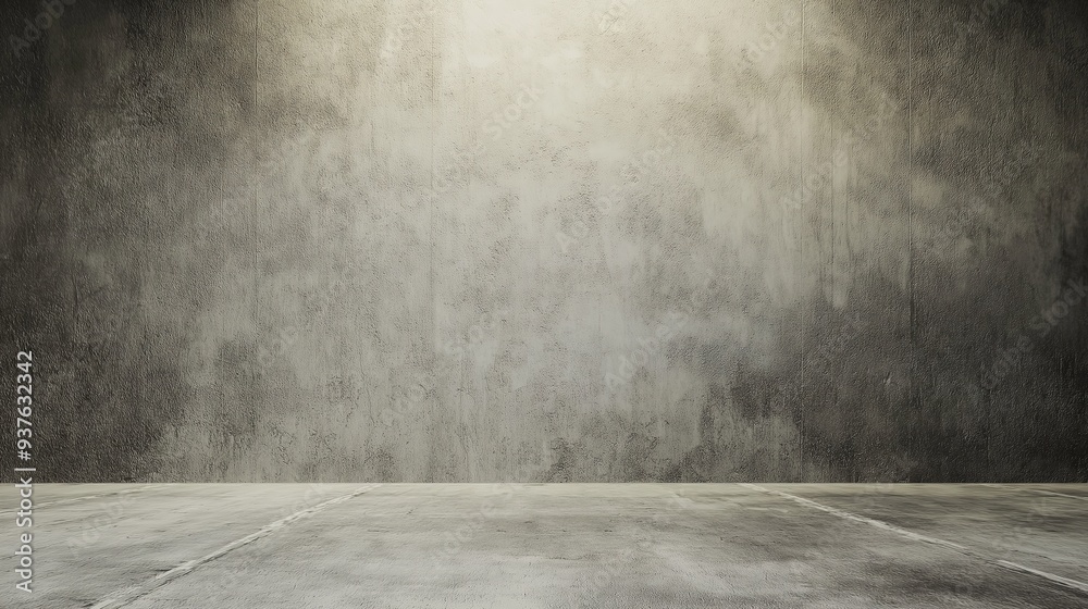 Gray concrete floor with a lit wall, ideal for industrial and minimalist backgrounds.
Gray concrete floor with a lit wall, ideal for industrial and minimalist backgrounds.